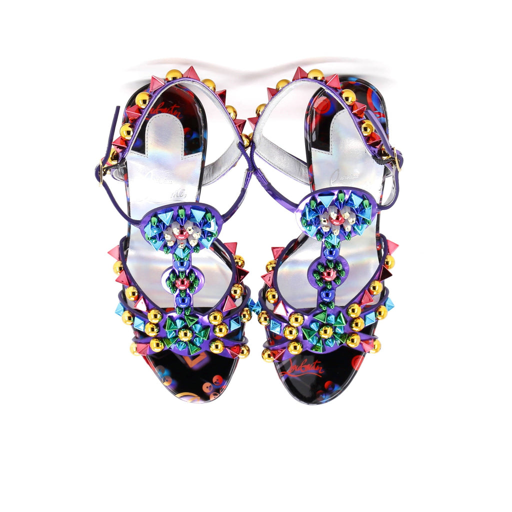 Women's Goldora Heeled Sandals Studded Patent 100