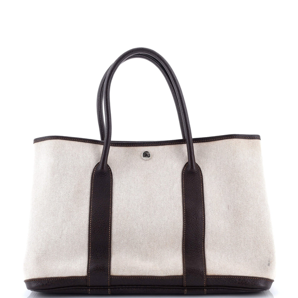 Garden Party Tote Toile and Leather 36