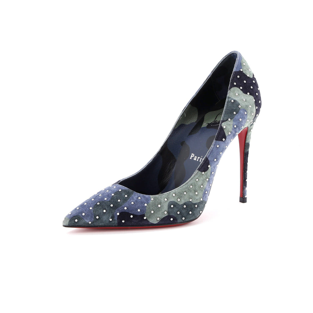Women's Kate Pumps Studded Printed Suede 100