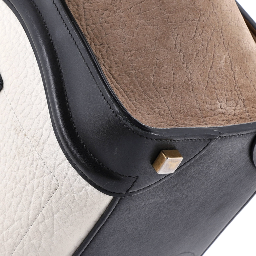 Luggage Bag Canvas and Leather Mini