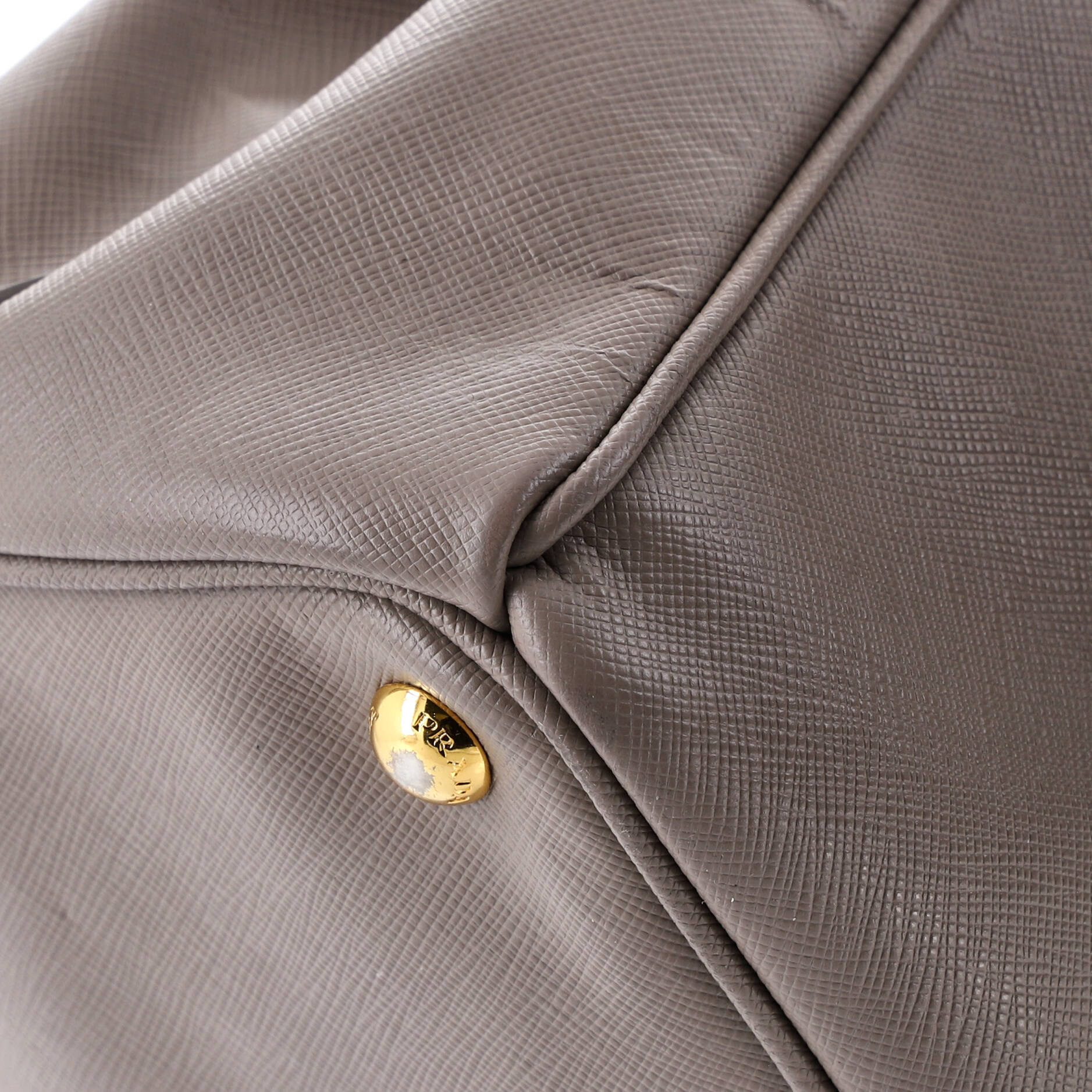 Double Zip Lux Tote Saffiano Leather Large