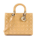 Lady Dior Bag Cannage Quilt Patent Large