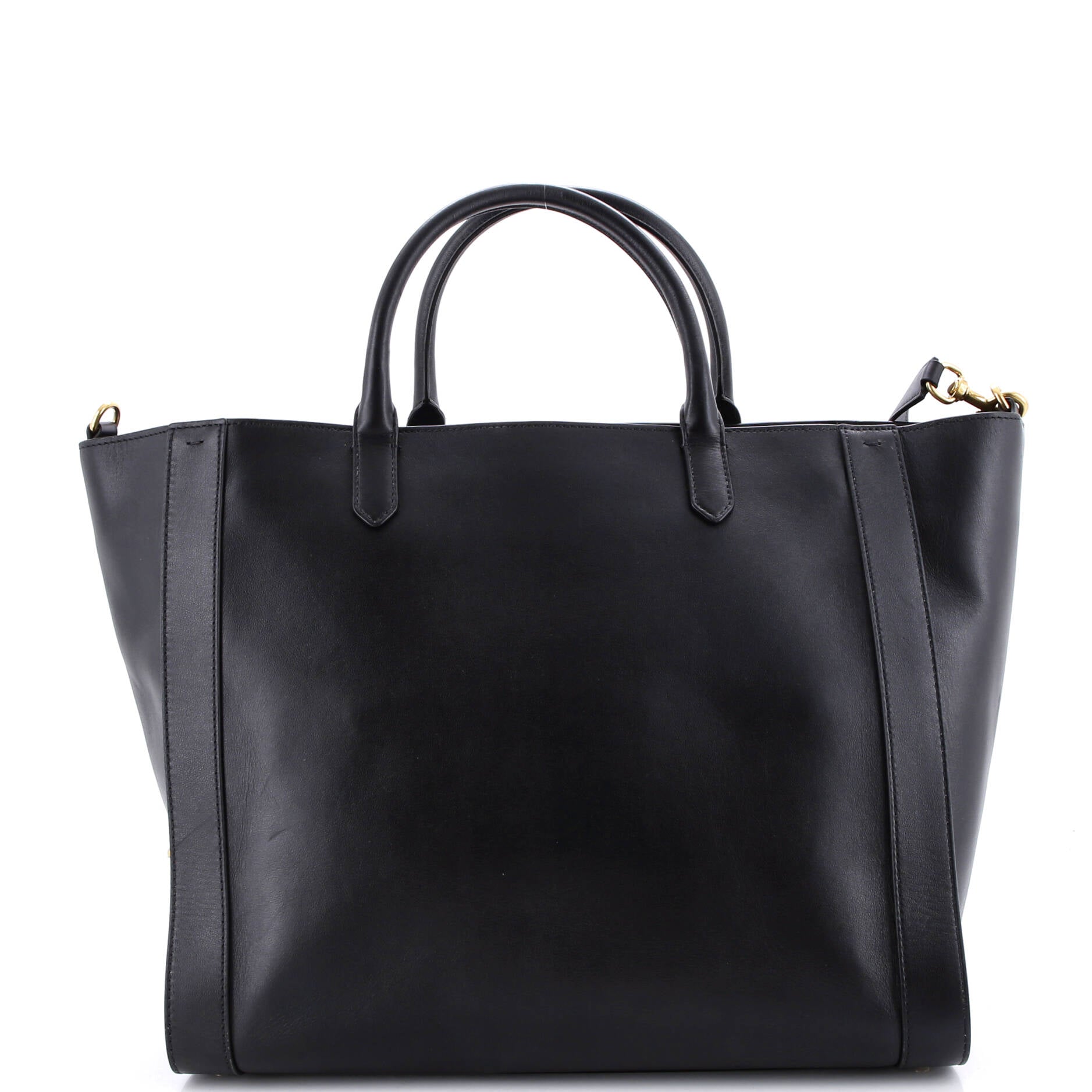 VLogo Convertible Shopper Tote Leather Large