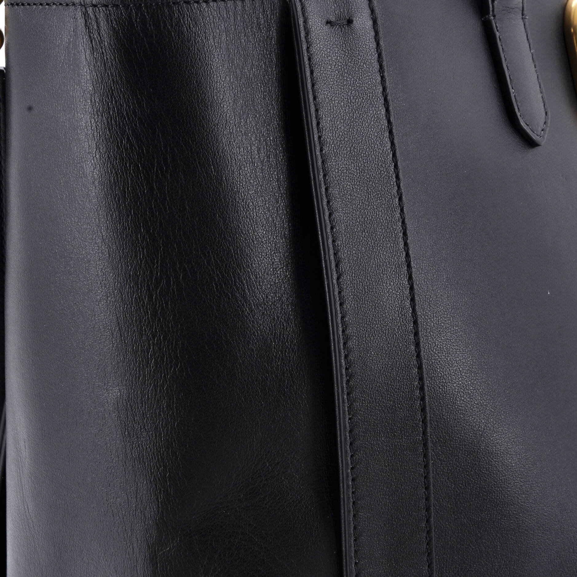 VLogo Convertible Shopper Tote Leather Large