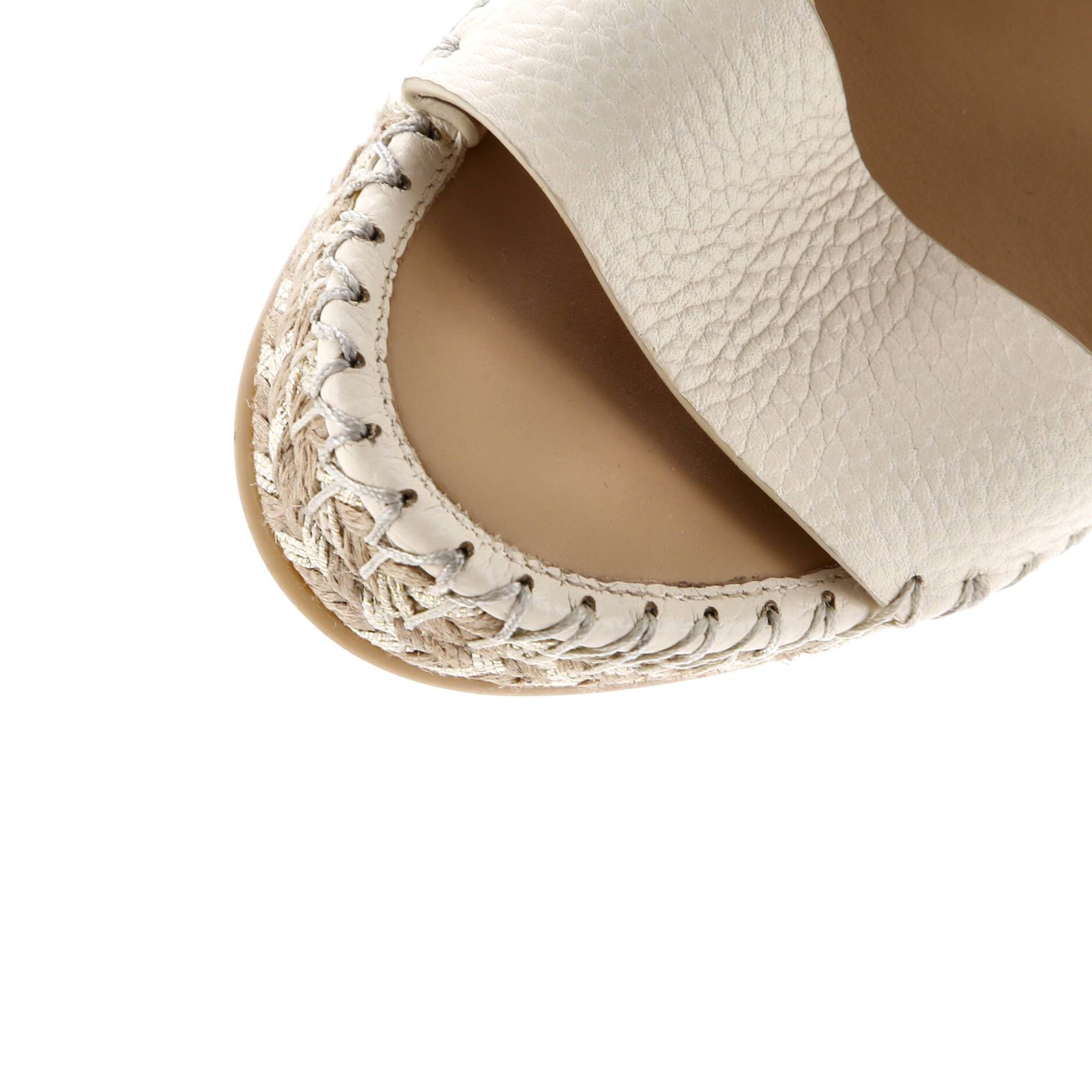 Women's Rockstud Ankle Strap Double Wedge Sandals Leather