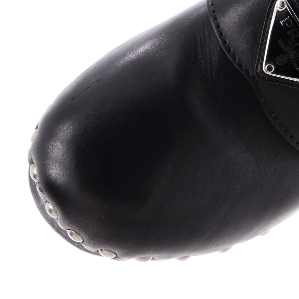 Women's Logo Mule Clogs Leather