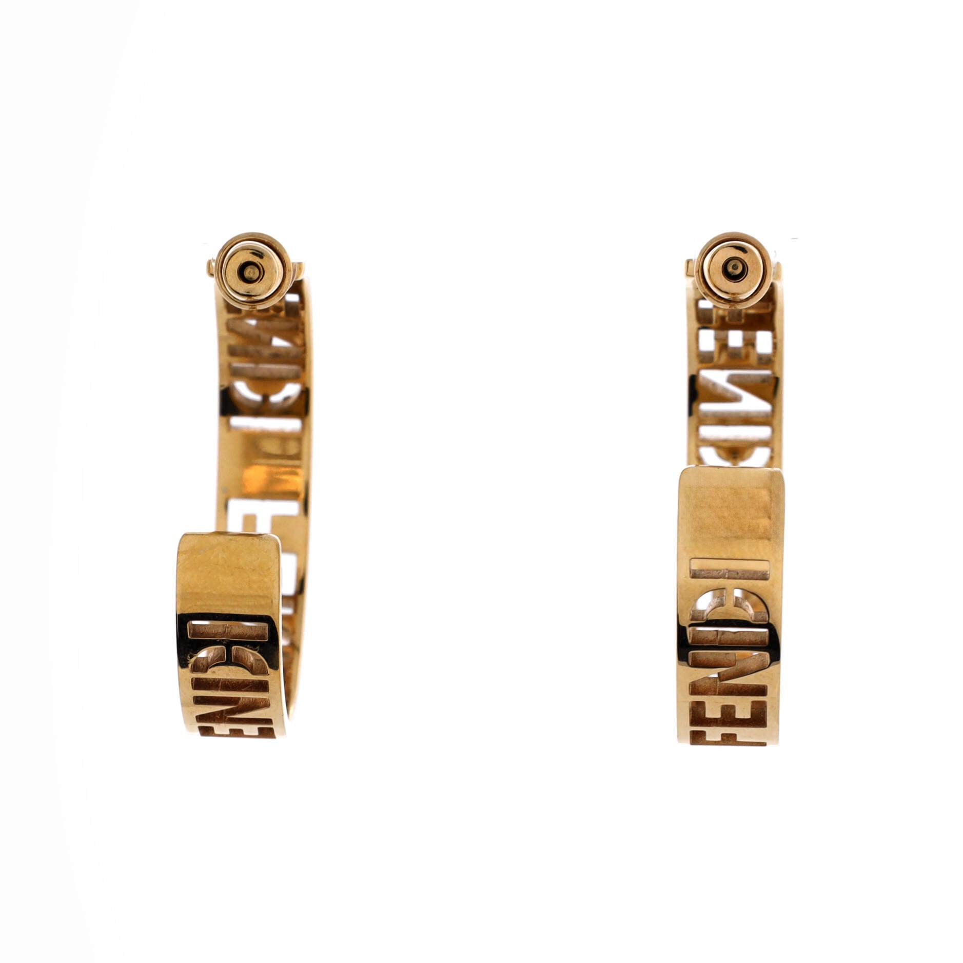 Logo Signature Hoop Earrings Metal