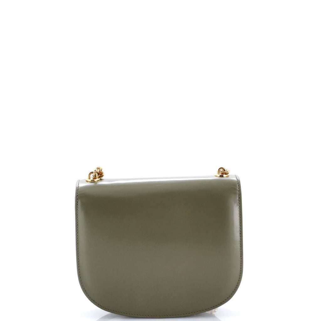 Triomphe Besace Clea Chain Flap Bag Leather