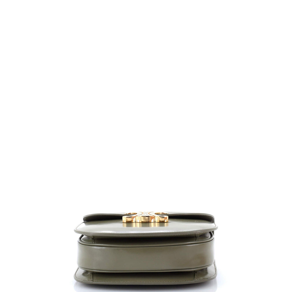 Triomphe Besace Clea Chain Flap Bag Leather