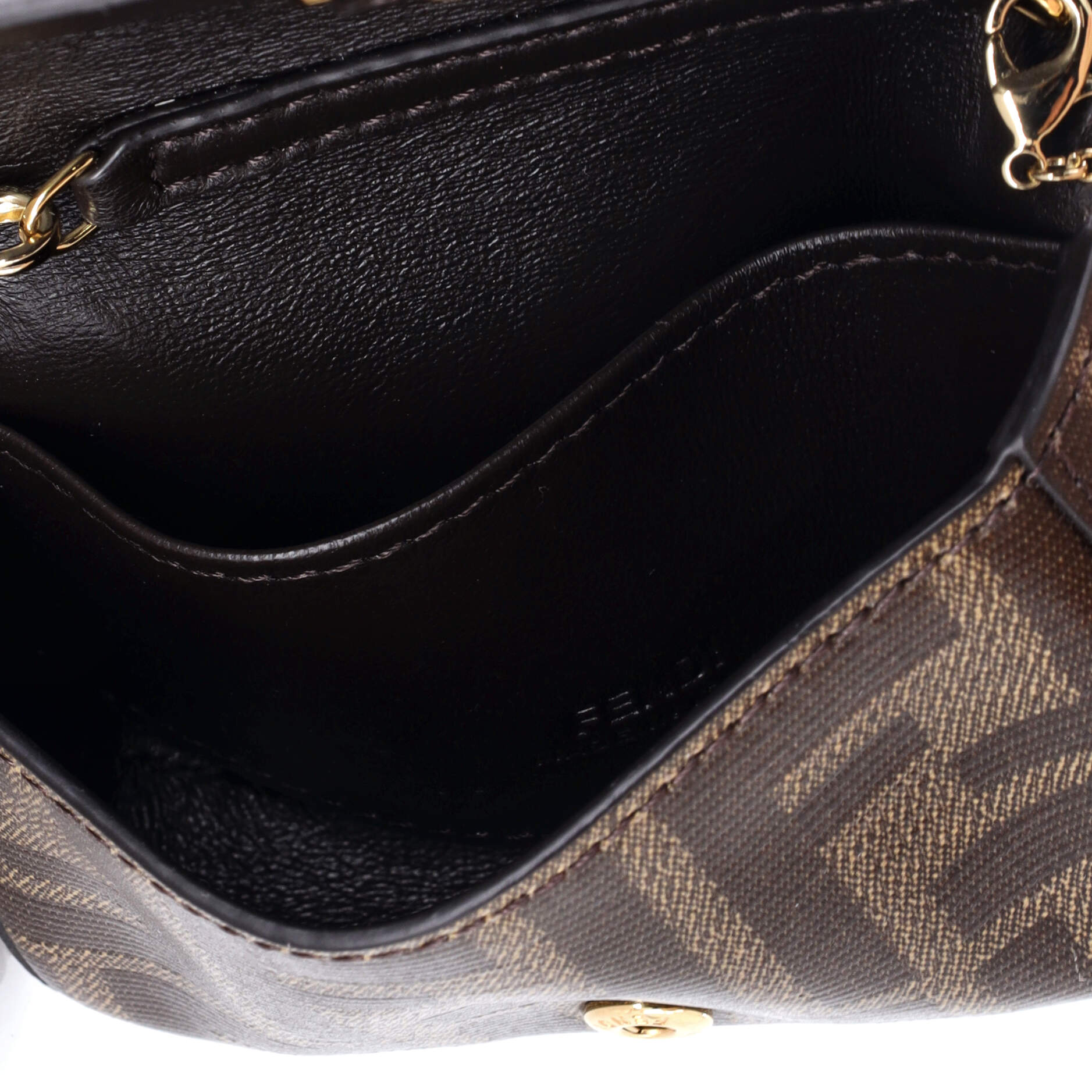 Chain Baguette Charm Bag Zucca Canvas Nano