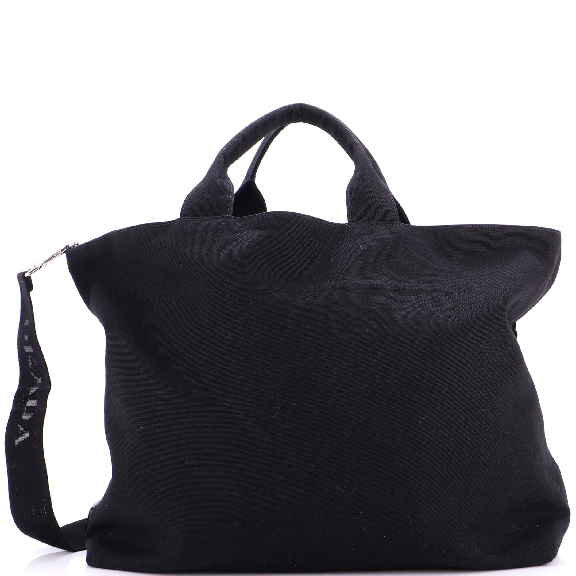 Embossed Triangle Logo Convertible Tote Canvas Large