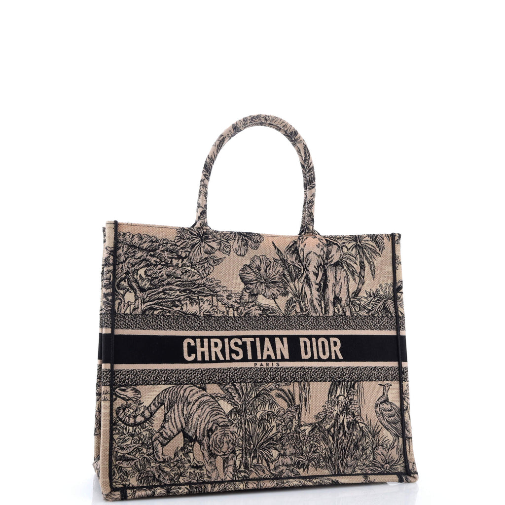 Book Tote Embroidered Canvas Large