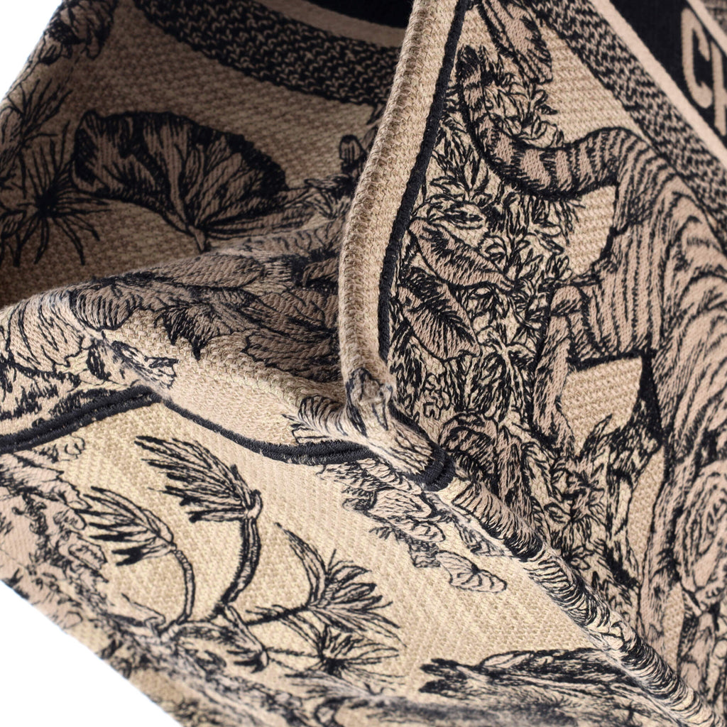 Book Tote Embroidered Canvas Large