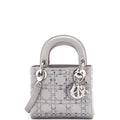Lady Dior Bag Crystal Embellished Cannage Quilt Satin Mini