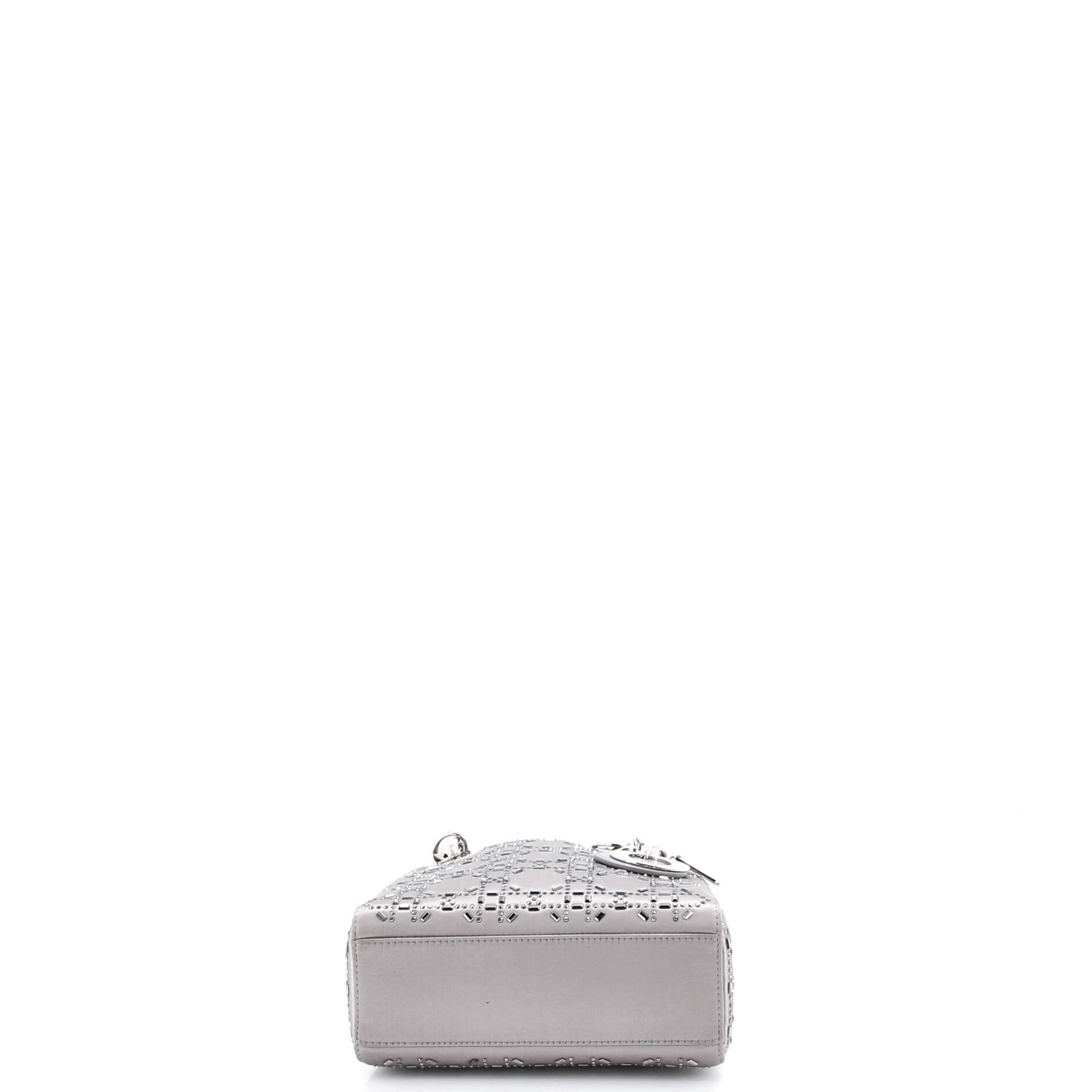 Lady Dior Bag Crystal Embellished Cannage Quilt Satin Mini