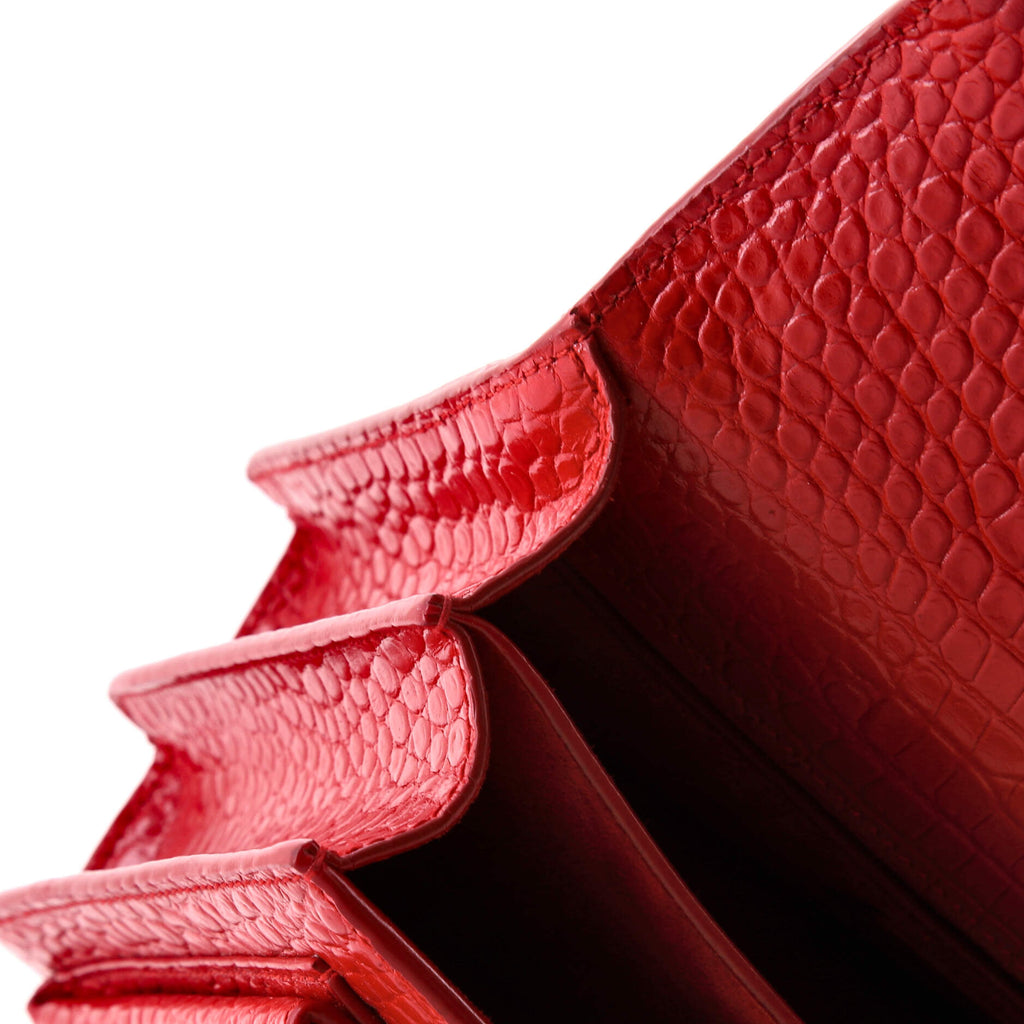 Sunset Crossbody Bag Crocodile Embossed Leather Medium