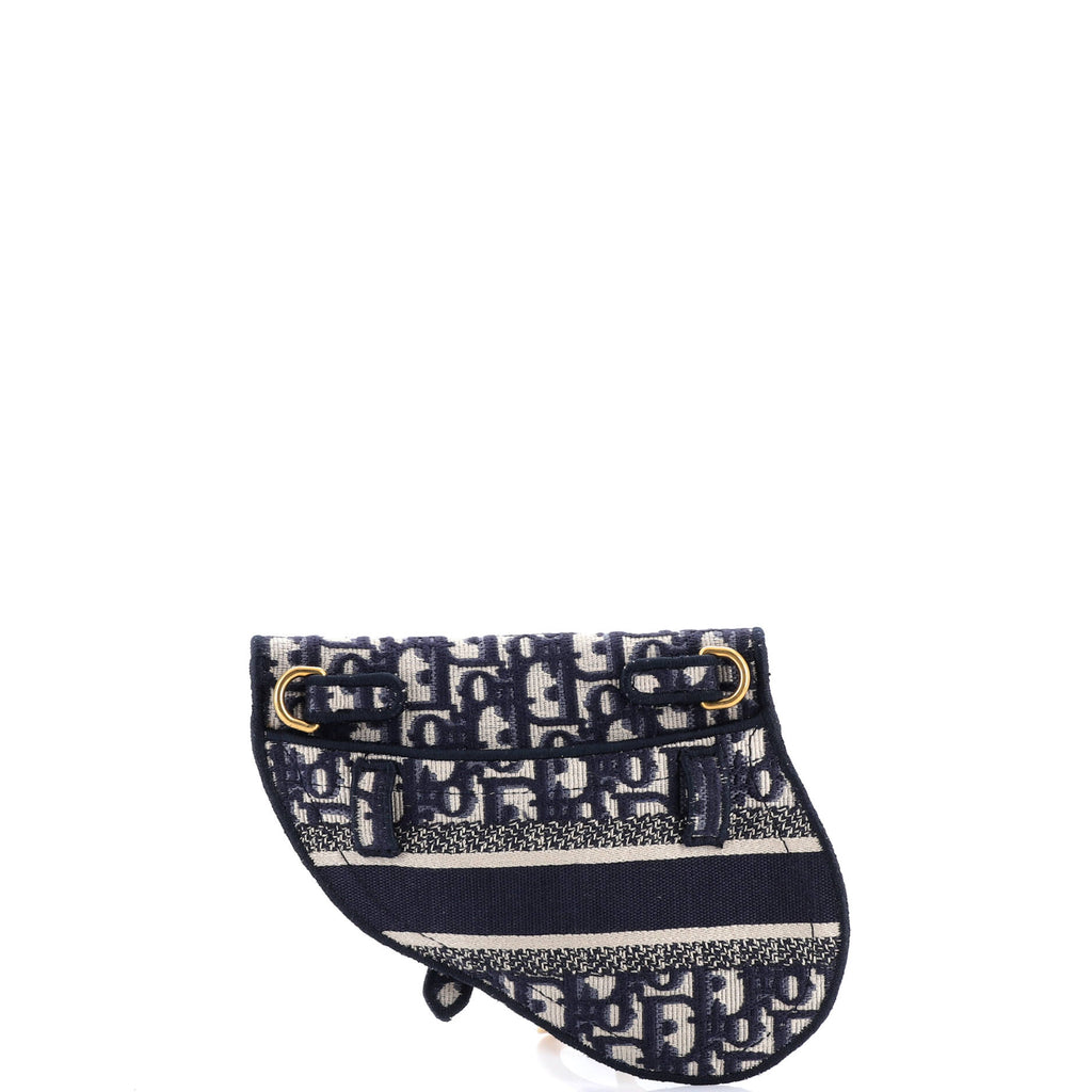 Saddle Belt Bag Logo Embroidered Oblique Canvas