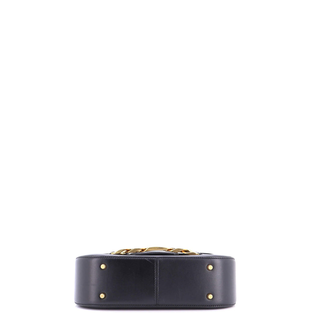 VLogo Chain Flap Shoulder Bag Leather Medium