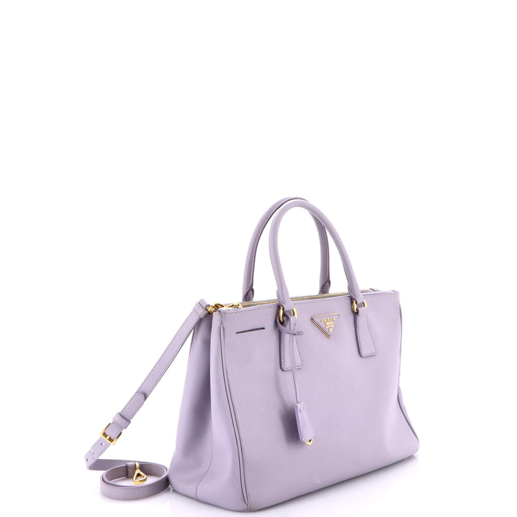 Double Zip Lux Tote Saffiano Leather Medium
