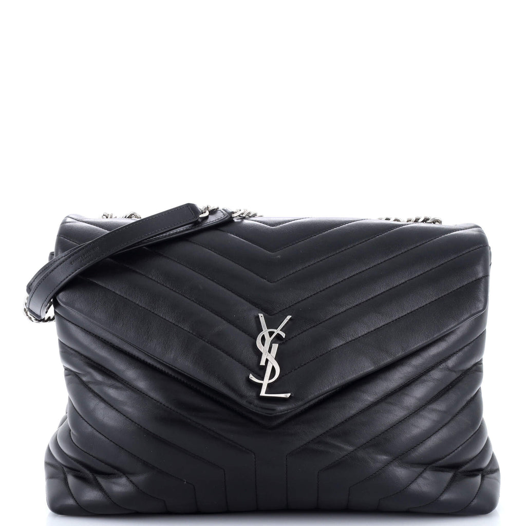 Loulou Shoulder Bag Matelasse Chevron Leather Large