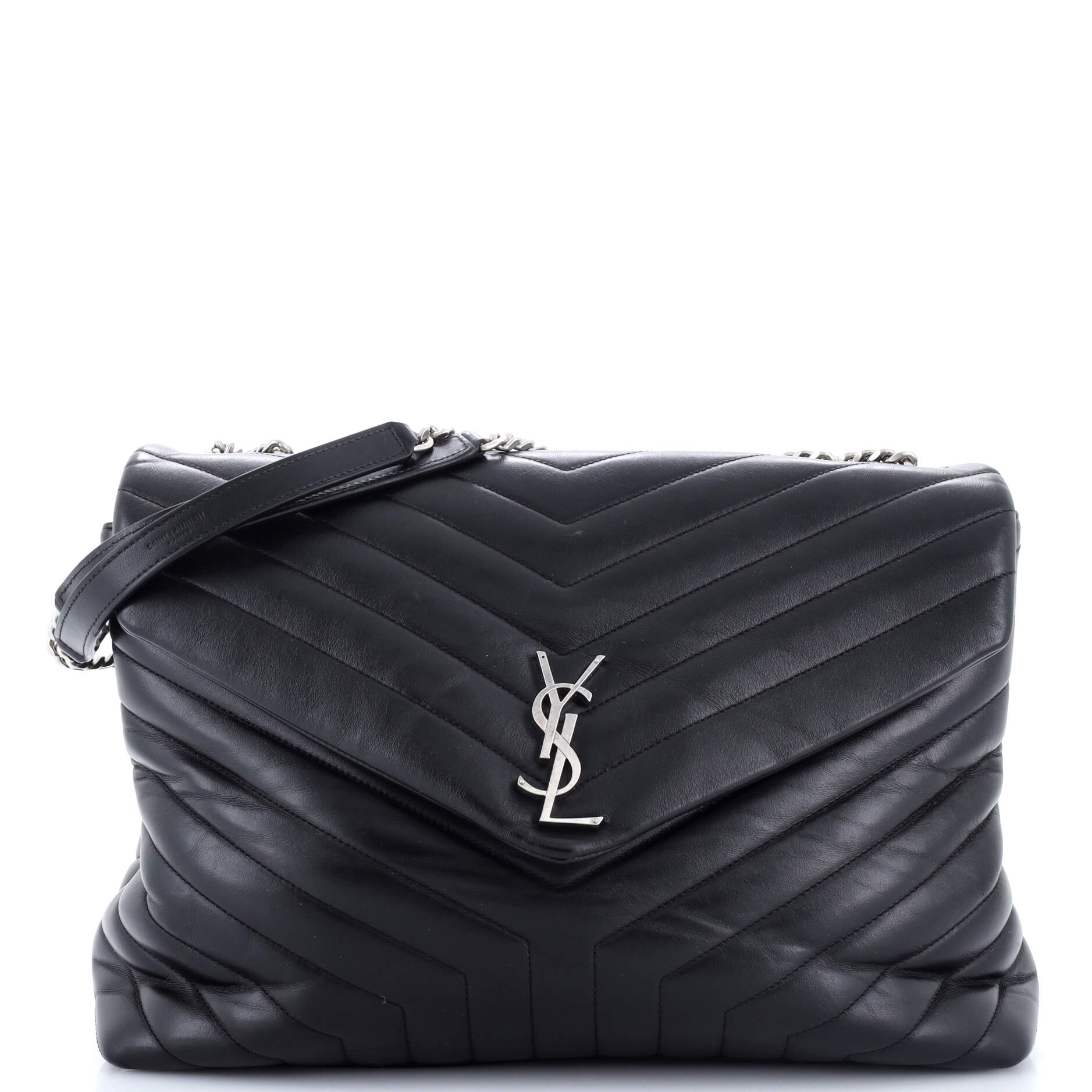 Loulou Shoulder Bag Matelasse Chevron Leather Large