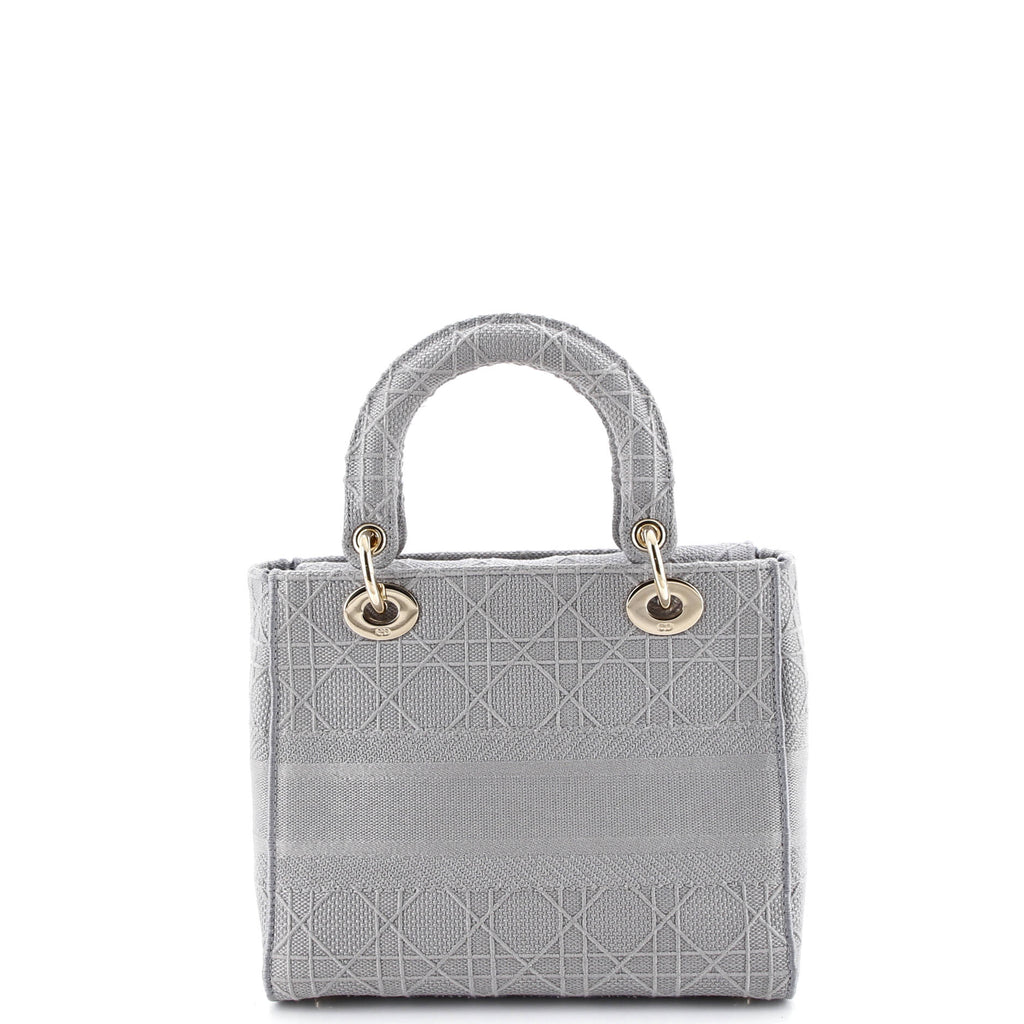 Lady D-Lite Bag Cannage Embroidered Canvas Medium