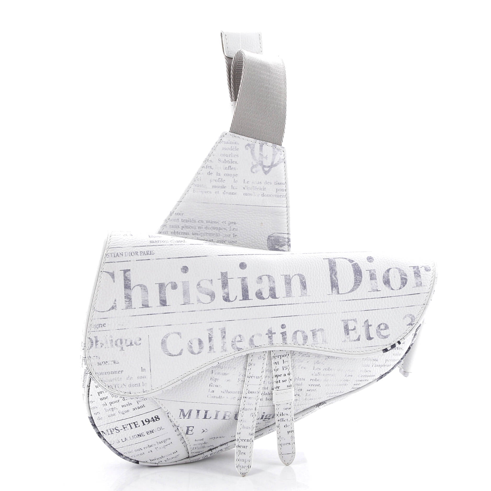 Daniel Arsham Saddle Crossbody Bag Printed Leather