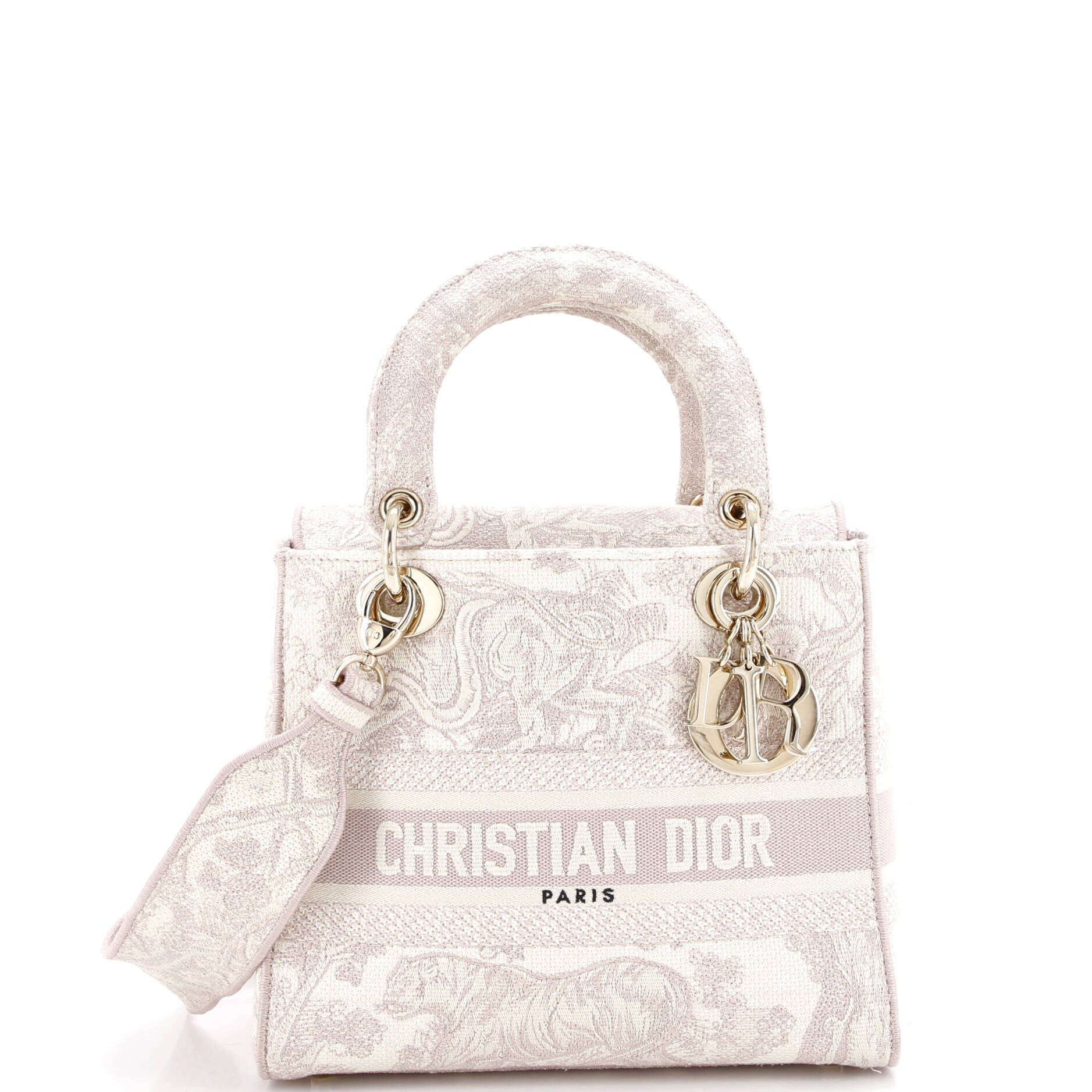 Toile de Jouy Lady D-Lite Bag Embroidered Canvas