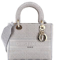 Lady D-Lite Bag Cannage Embroidered Canvas Medium
