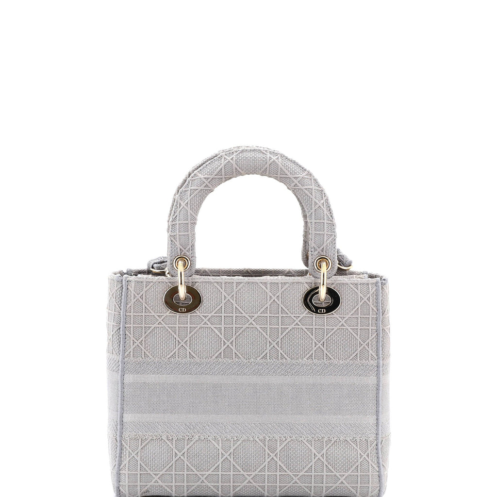 Lady D-Lite Bag Cannage Embroidered Canvas Medium