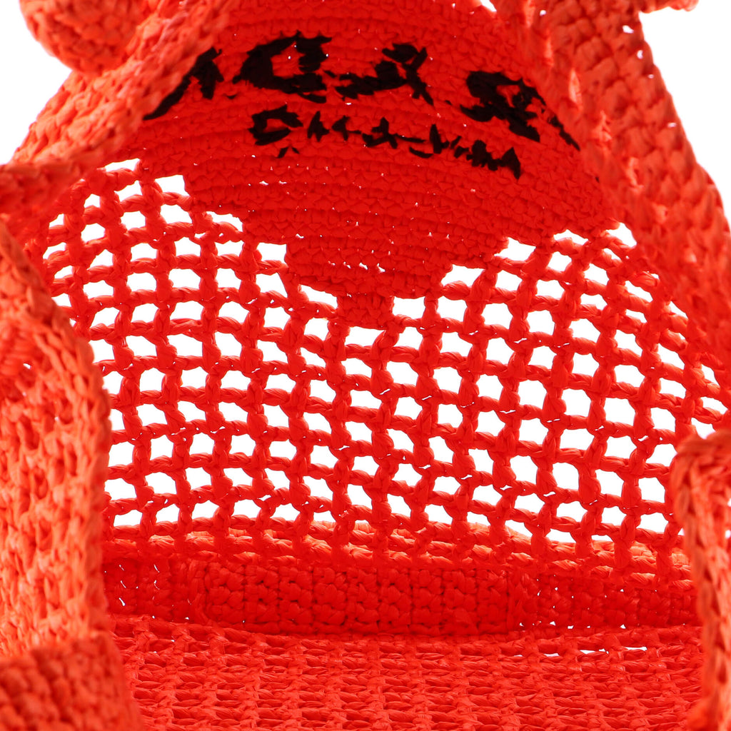 Triangle Logo Open Tote Raffia
