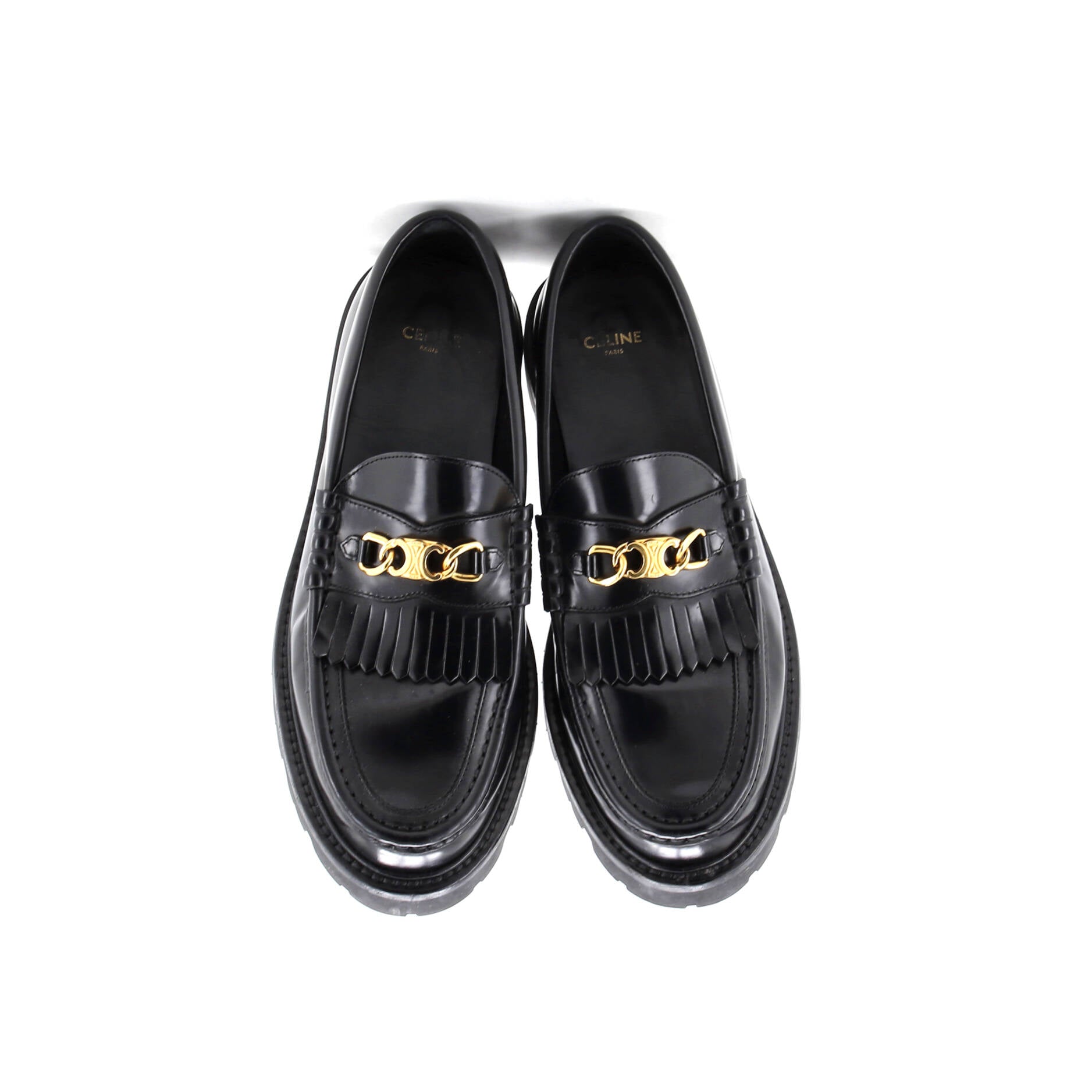 Women's Triomphe Chain Margaret Loafers Leather