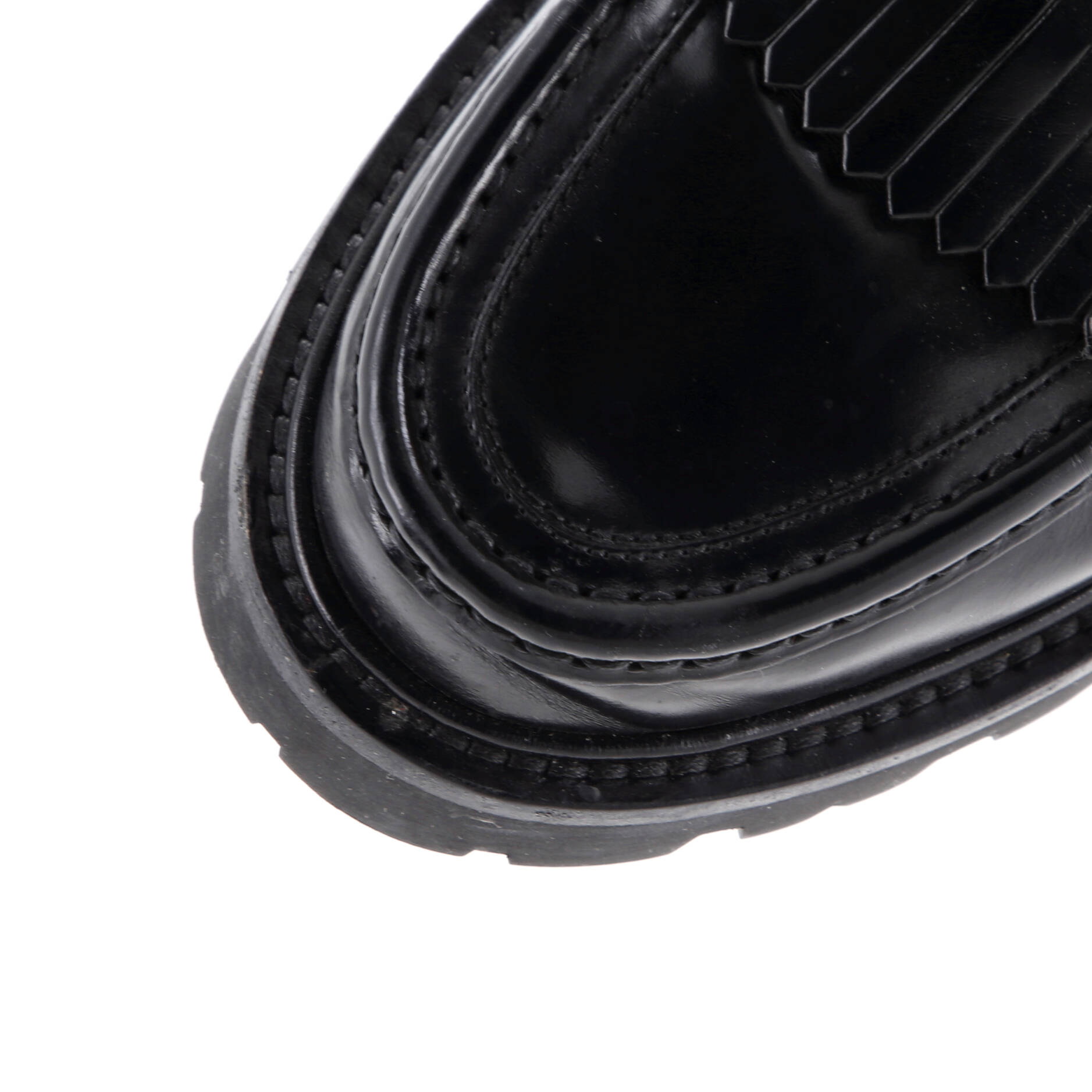 Women's Triomphe Chain Margaret Loafers Leather