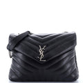 Loulou Shoulder Bag Matelasse Chevron Leather Medium