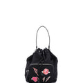 Drawstring Bucket Bag Embellished Tessuto Small