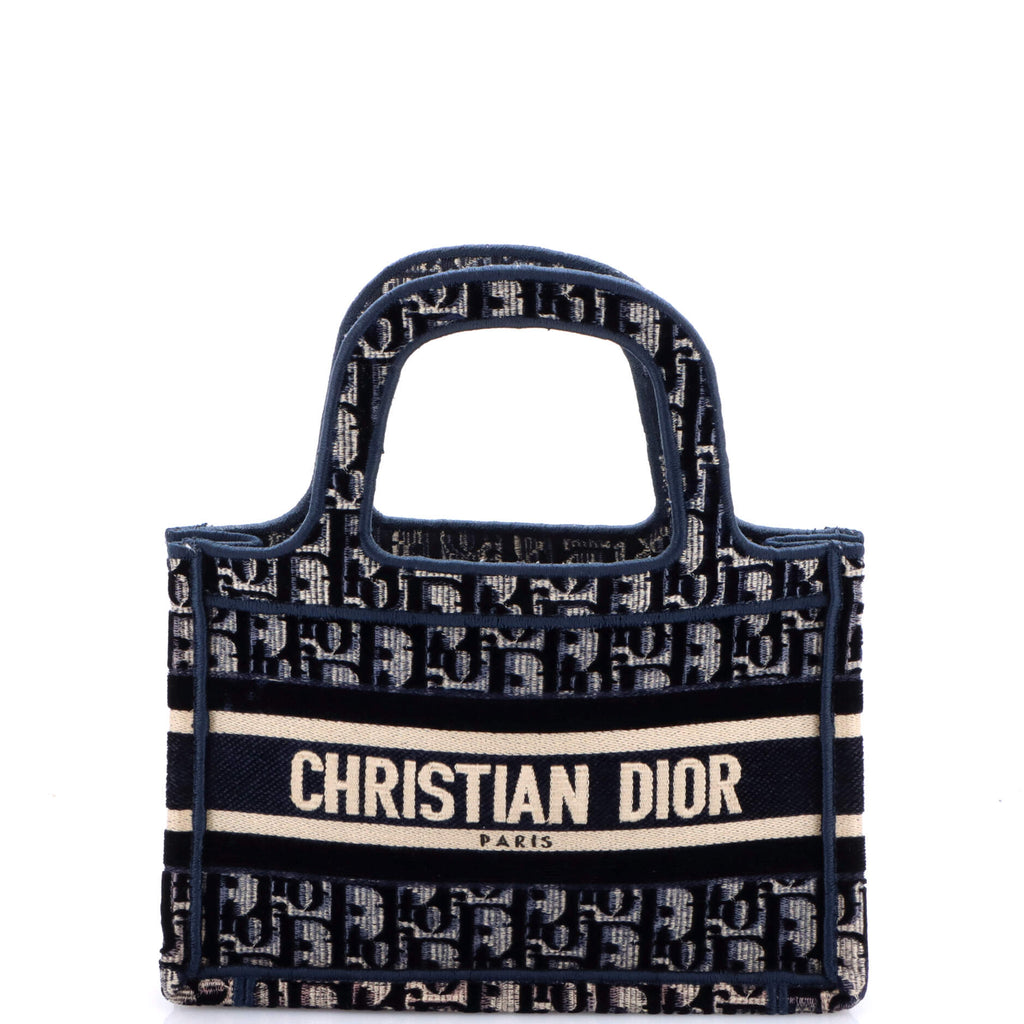 Book Tote Oblique Velvet Mini