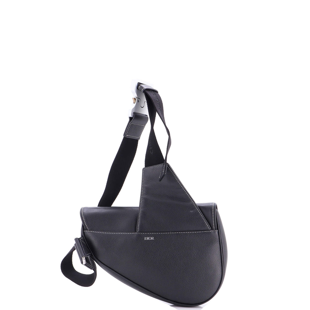 Alex Foxton Logo Saddle Crossbody Bag Printed Leather