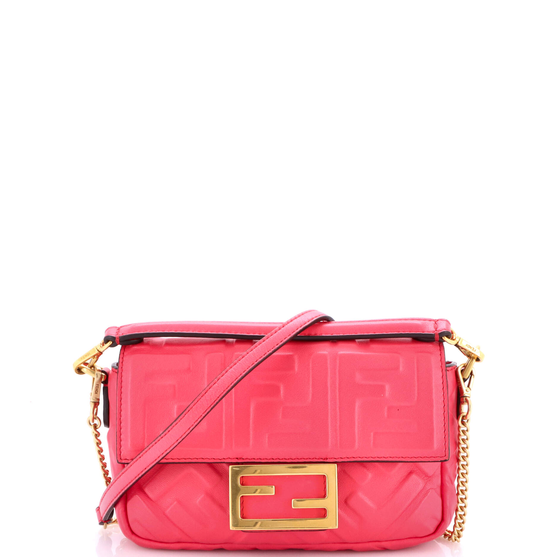 Baguette NM Bag Zucca Embossed Leather Mini
