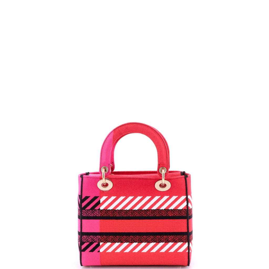 Lady D-Lite Bag Embroidered Canvas Medium