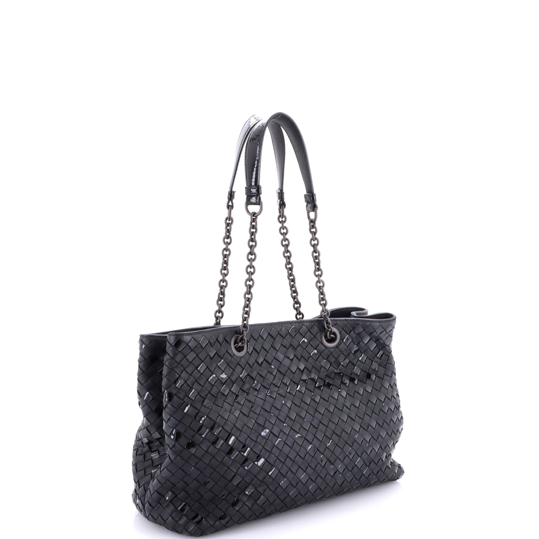 Double Chain Tote Intrecciato Nappa Medium