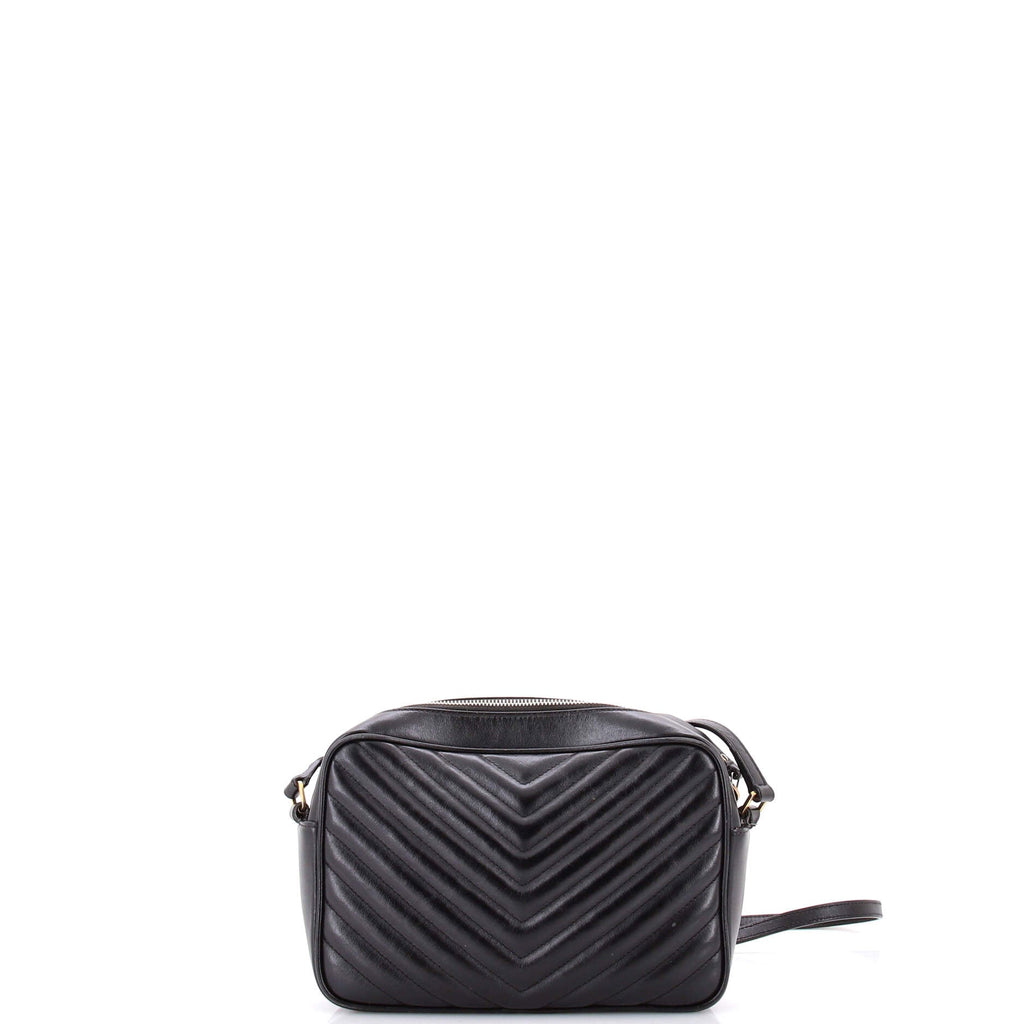 Lou Camera Bag Matelasse Chevron Leather Small