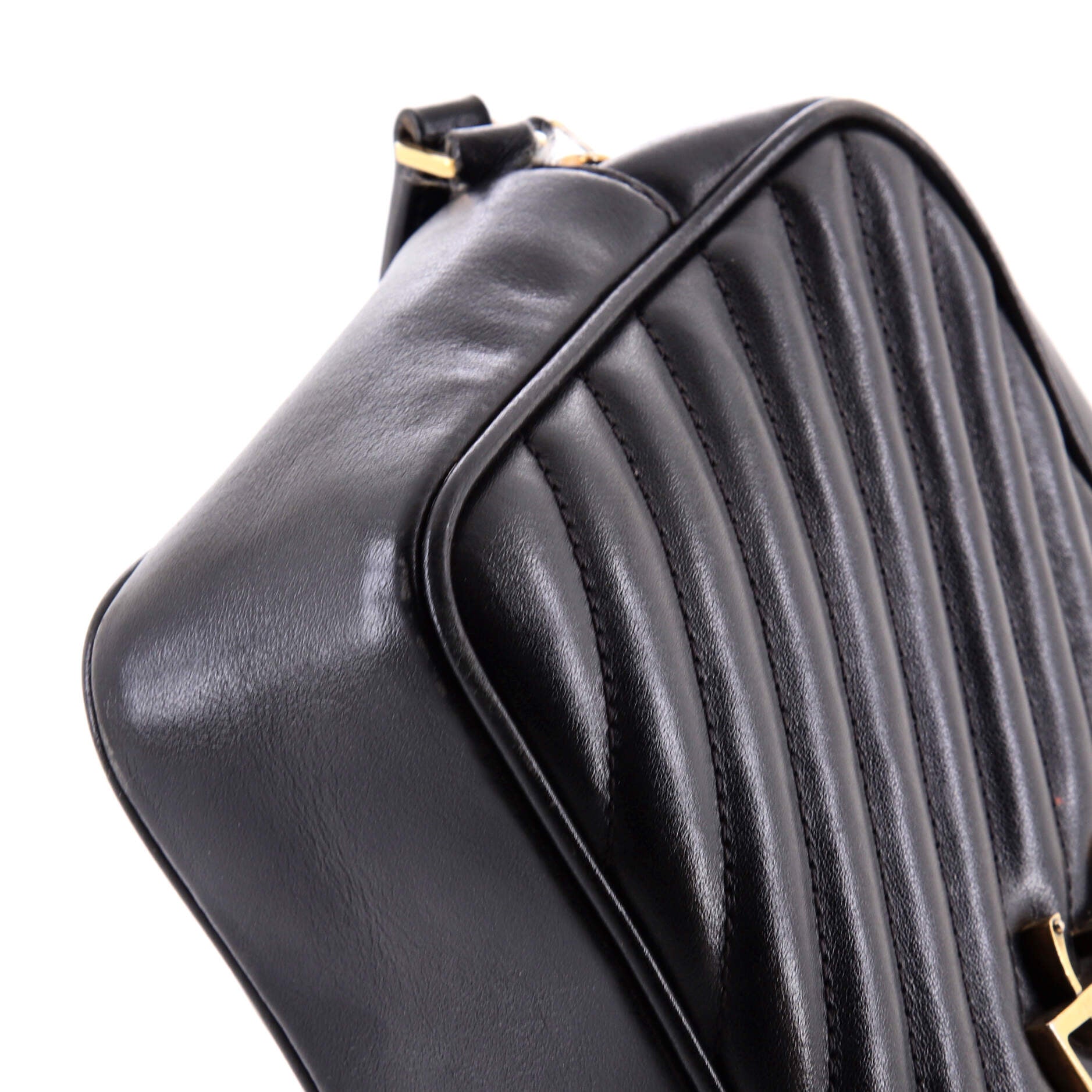 Lou Camera Bag Matelasse Chevron Leather Small
