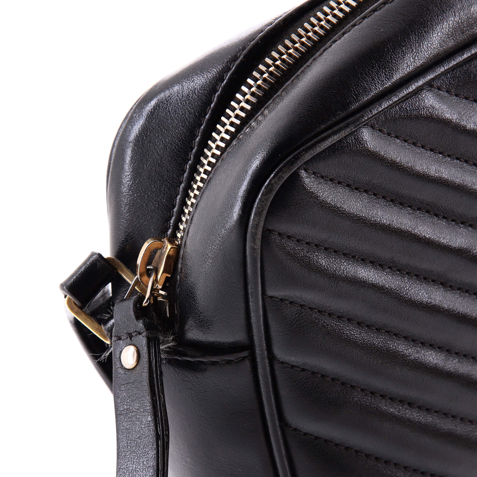 Lou Camera Bag Matelasse Chevron Leather Small