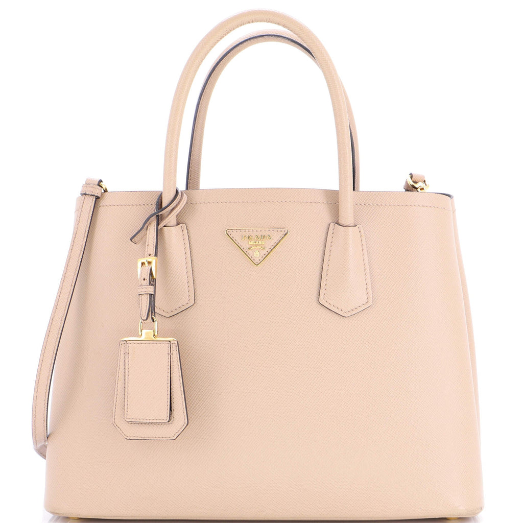 Cuir Double Tote Saffiano Leather Medium