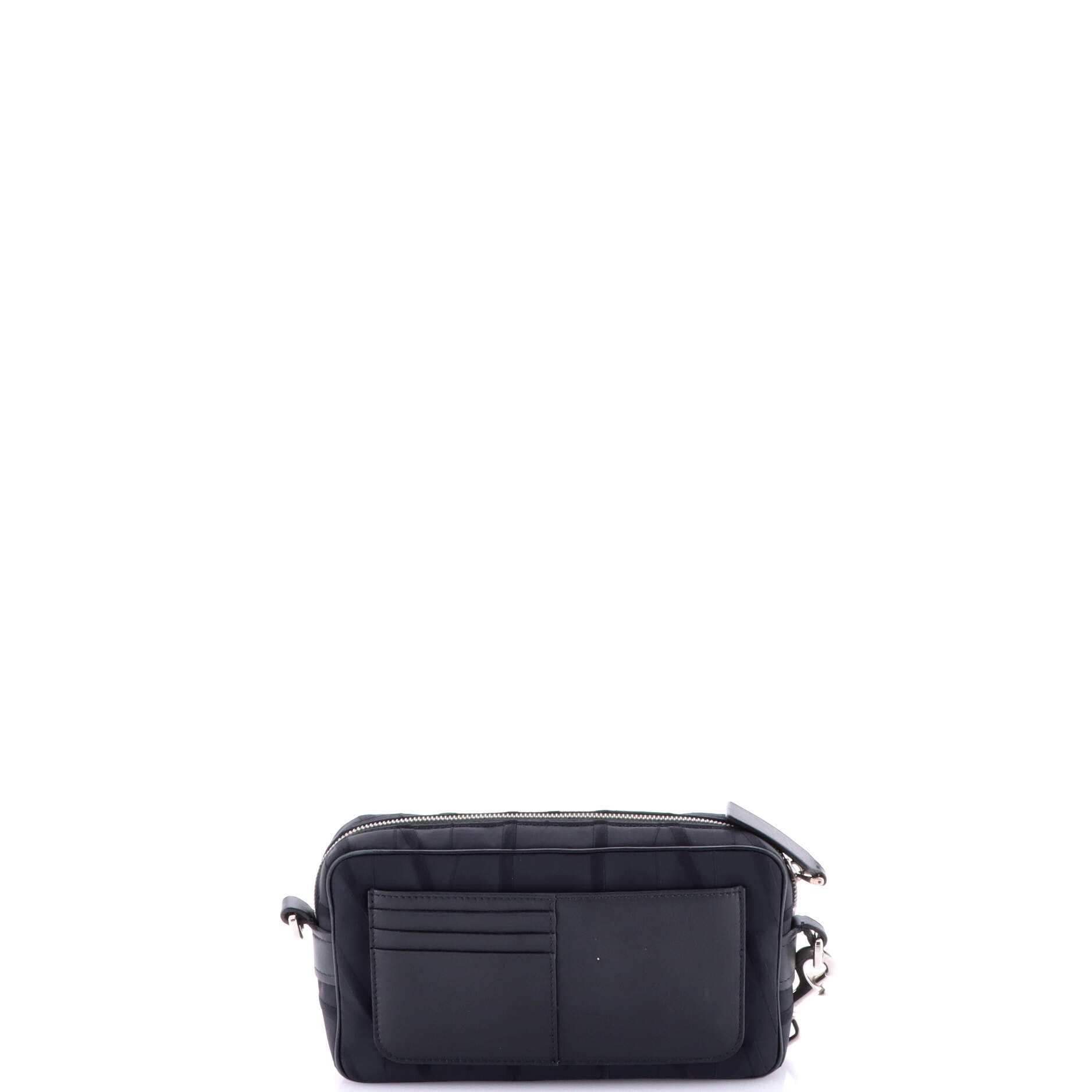 VLTN Shell Camera Bag Jacquard With Leather Small