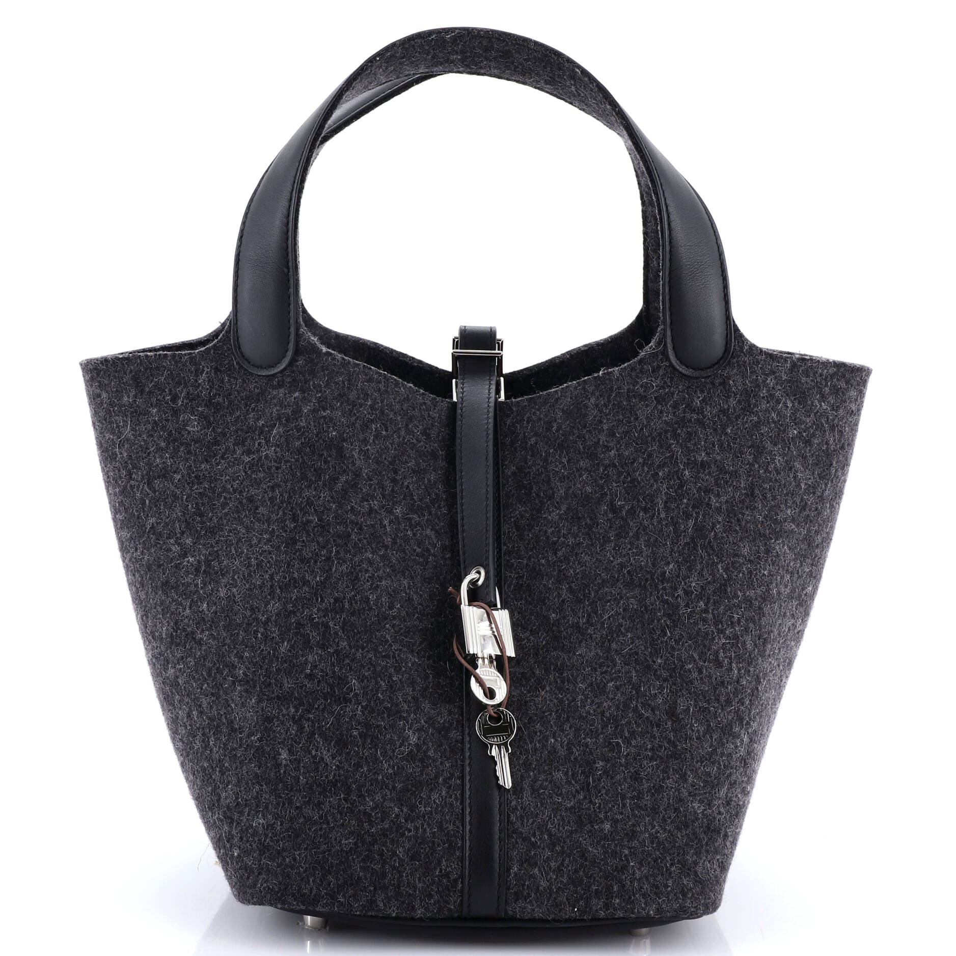 Picotin Lock Bag Felt with Leather MM
