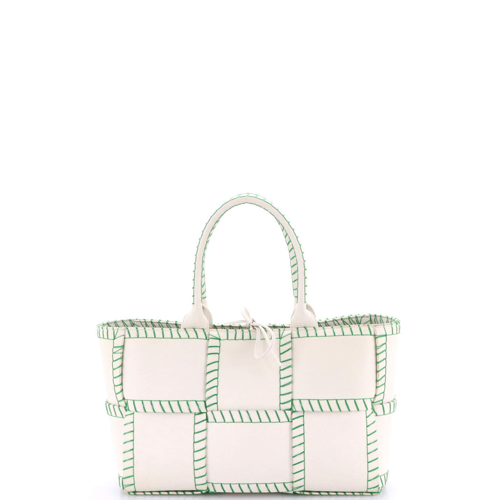 Arco Tote Stitched Maxi Intrecciato Leather Small