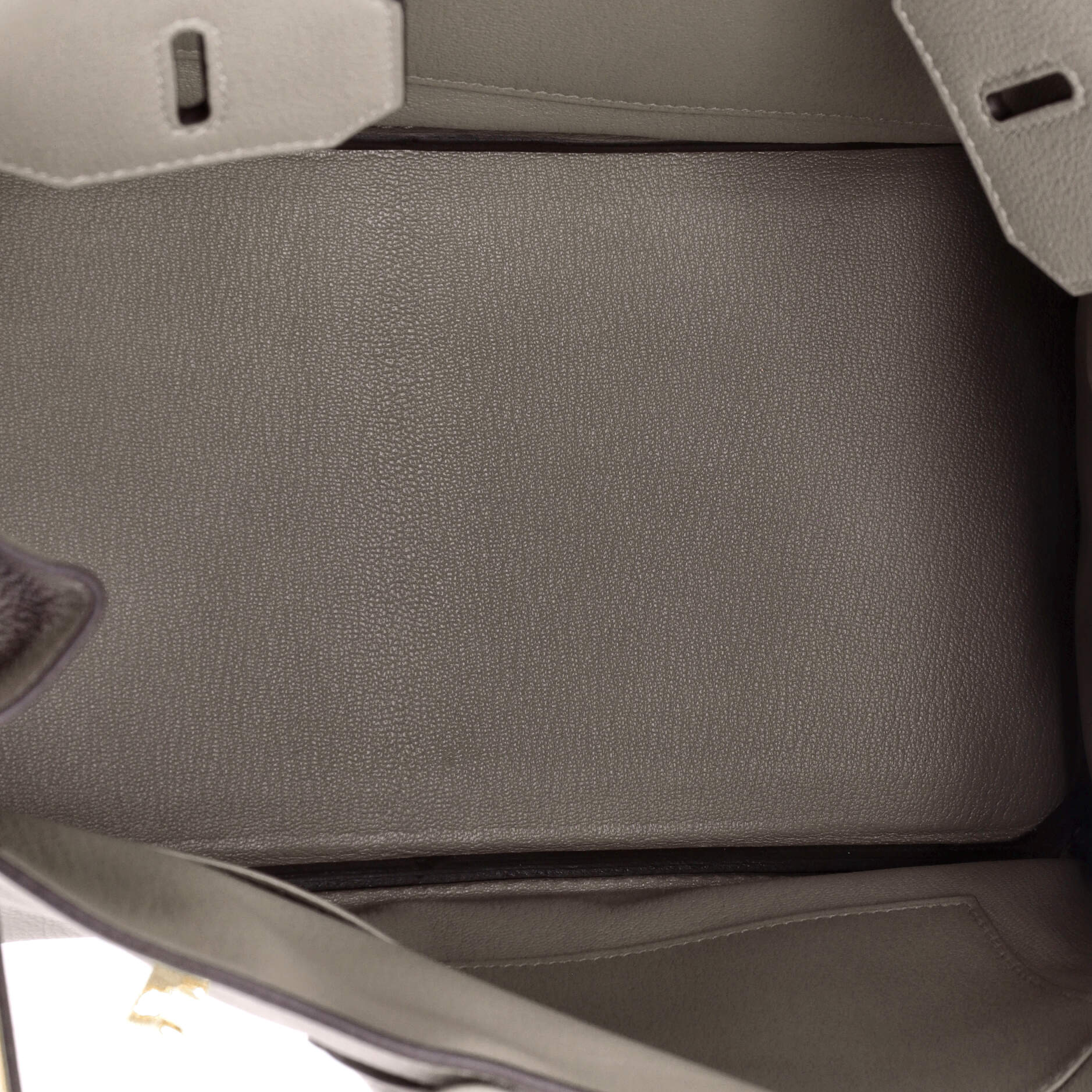 Birkin Handbag Grey Novillo with Gold Hardware 30