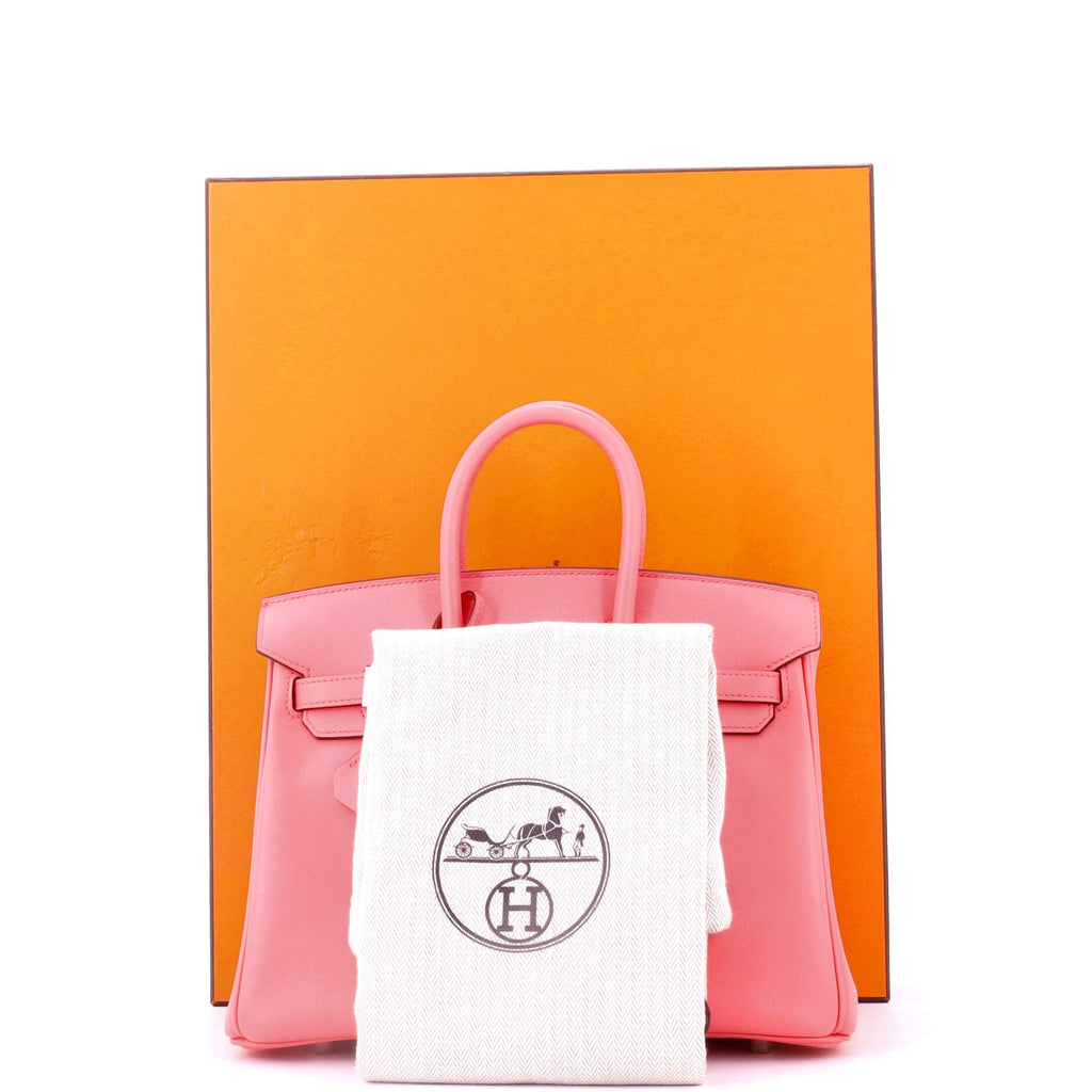 Birkin Handbag Rose Azalée Swift with Palladium Hardware 25