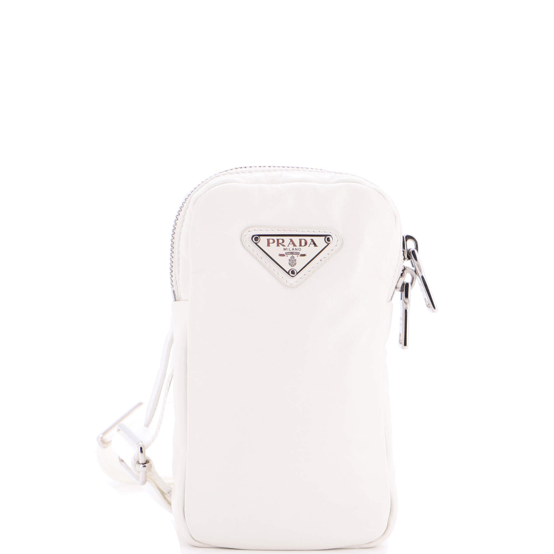 Padded Phone Holder Crossbody Bag Nappa Leather